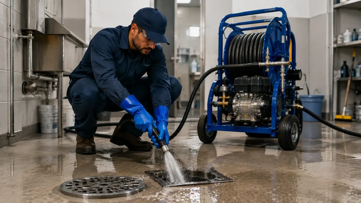 Floor Drain Hydro Jet Cleaning in Jamul