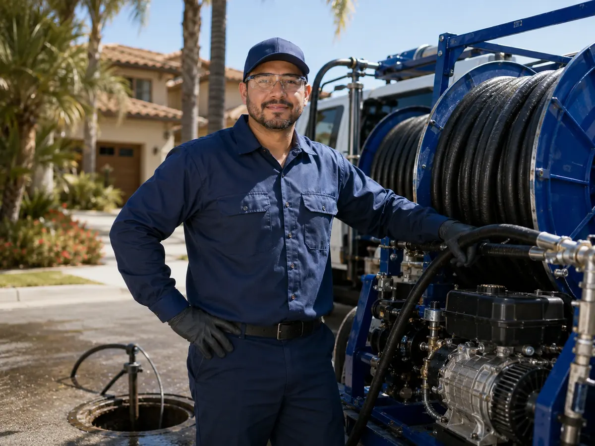 Hydro jet sewer cleaning in Jamul