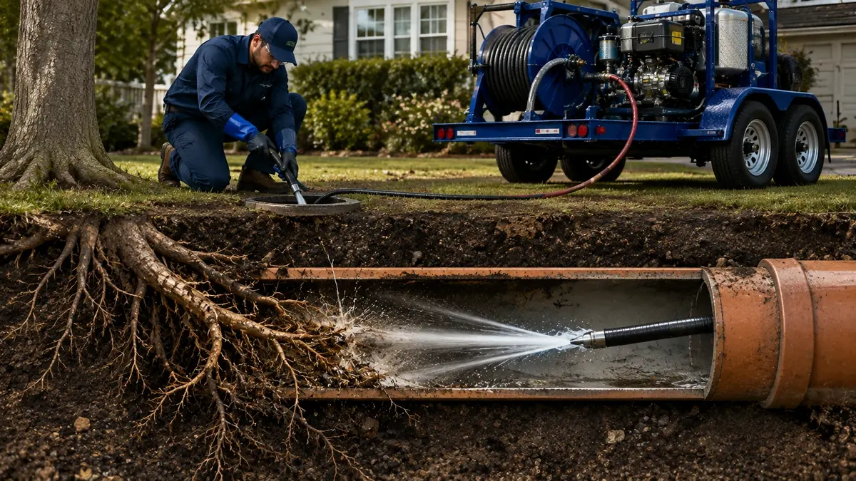 Tree Root Removal with Hydro Jetting in Jamul